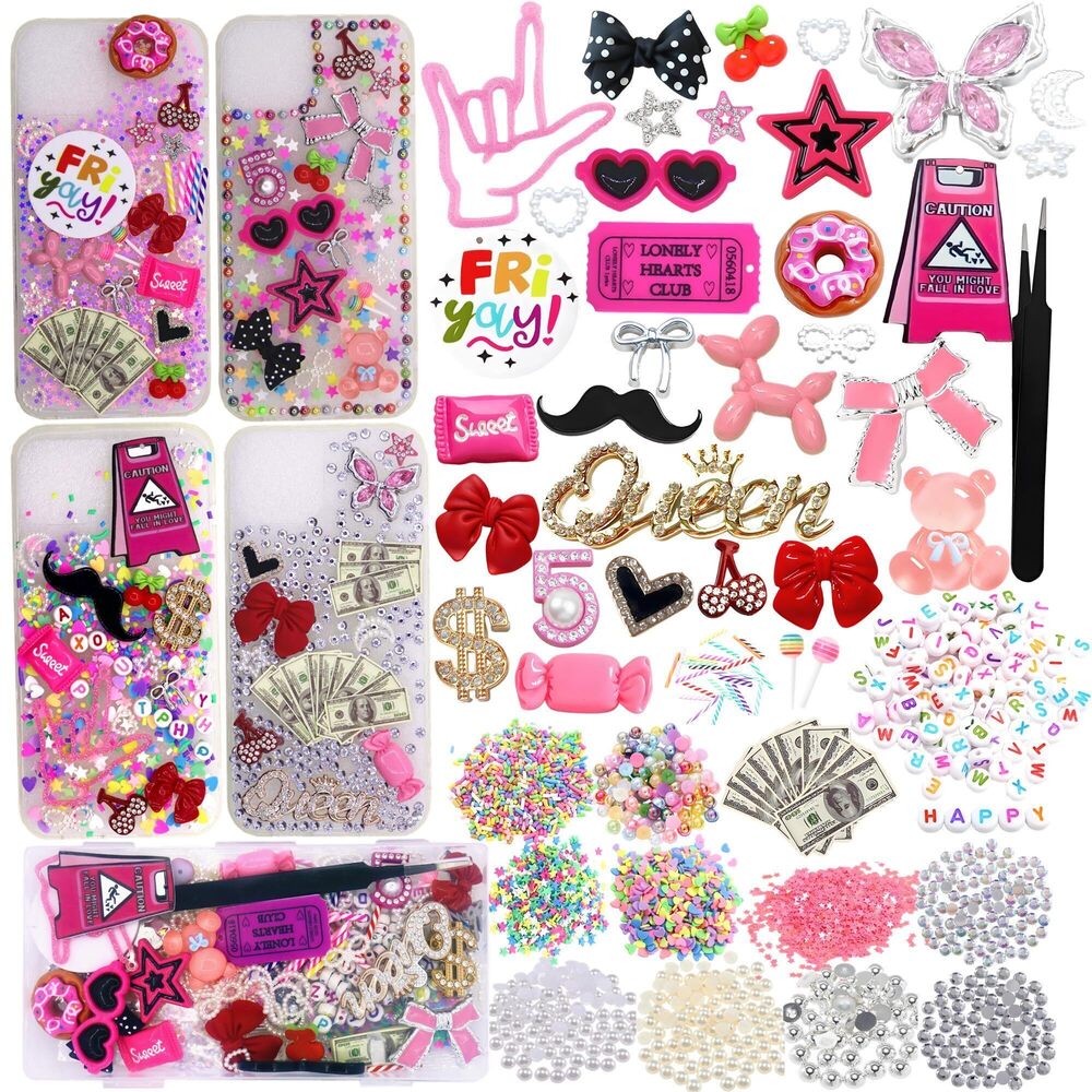 8363 Junk Case Charms Kit,3000PCS Junk Charms for Phone Cases,Nail
